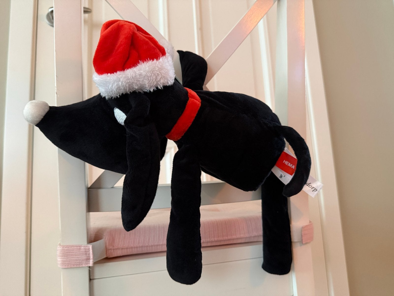 Fiep Westendorp Takkie knuffel met kerstmuts, Hema, Zwart, Zo goed als nieuw, Middelgroot (20 tot 80 cm)