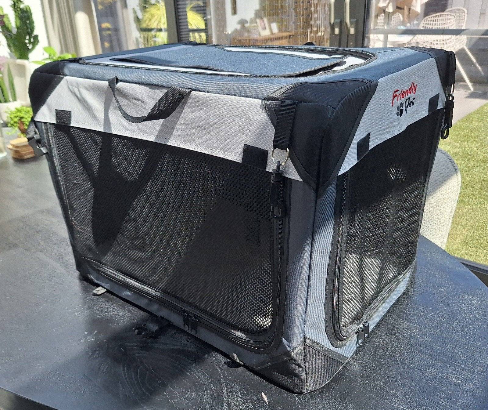 Honden reisbench 60L x 40h x 42br z.g.a.n, Ophalen of Verzenden, Zo goed als nieuw