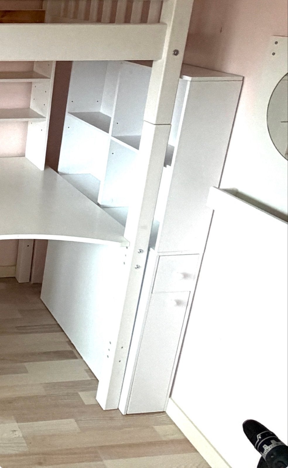 2x Smalle witte kast met lades en planken, Huis en Inrichting, Ophalen, Zo goed als nieuw