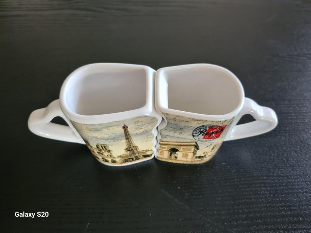 Koffiemok set Parijs, Ophalen, Zo goed als nieuw, 17 tot 18, Dame