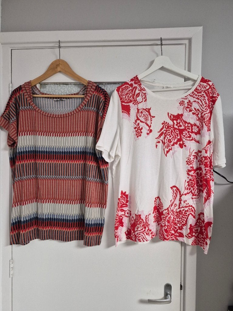 2 x tshirt gerry weber + sandwich xxl maat 46 48, Kleding | Dames, Maat 46/48 (XL) of groter, Ophalen of Verzenden, Zo goed als nieuw