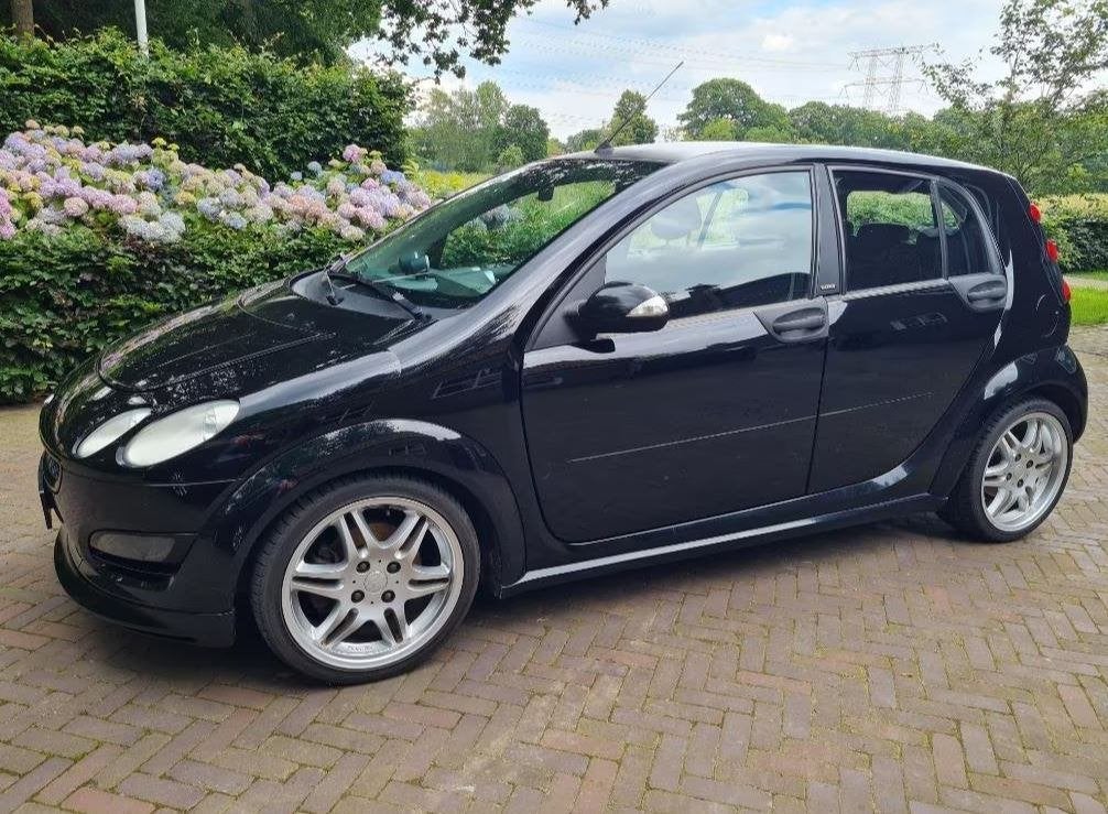 Smart ForFour 1.5 Brabus 2005 Zwart, Auto's, Voorwielaandrijving, 15 km/l, 4 cilinders, Leder