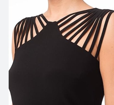 Joseph Ribkoff elegant zwarte stretch jurk mt 40 valt mt M, Kleding | Dames, Jurken, Maat 38/40 (M), Verzenden, ., Zwart