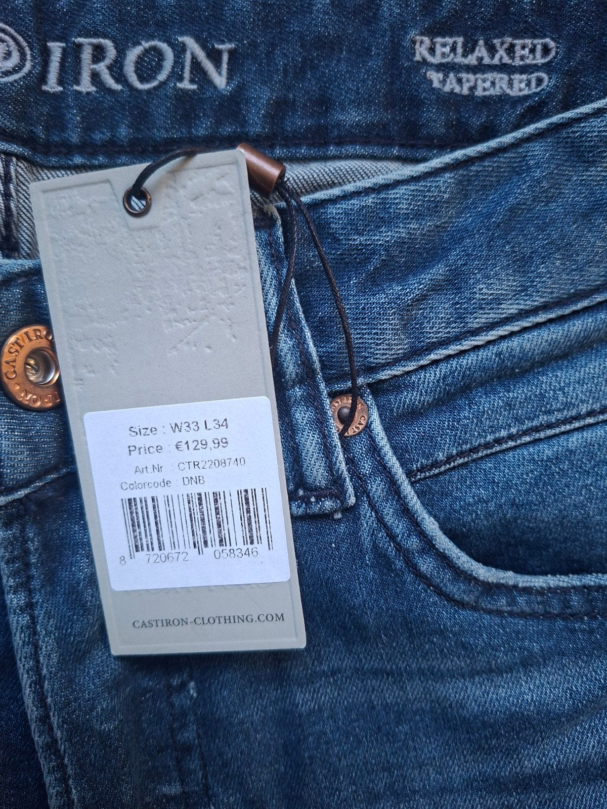 CAST IRON Cuda jeans W33 L34, Blauw, Nieuw, Ophalen of Verzenden, W33 - W34 (confectie 48/50)