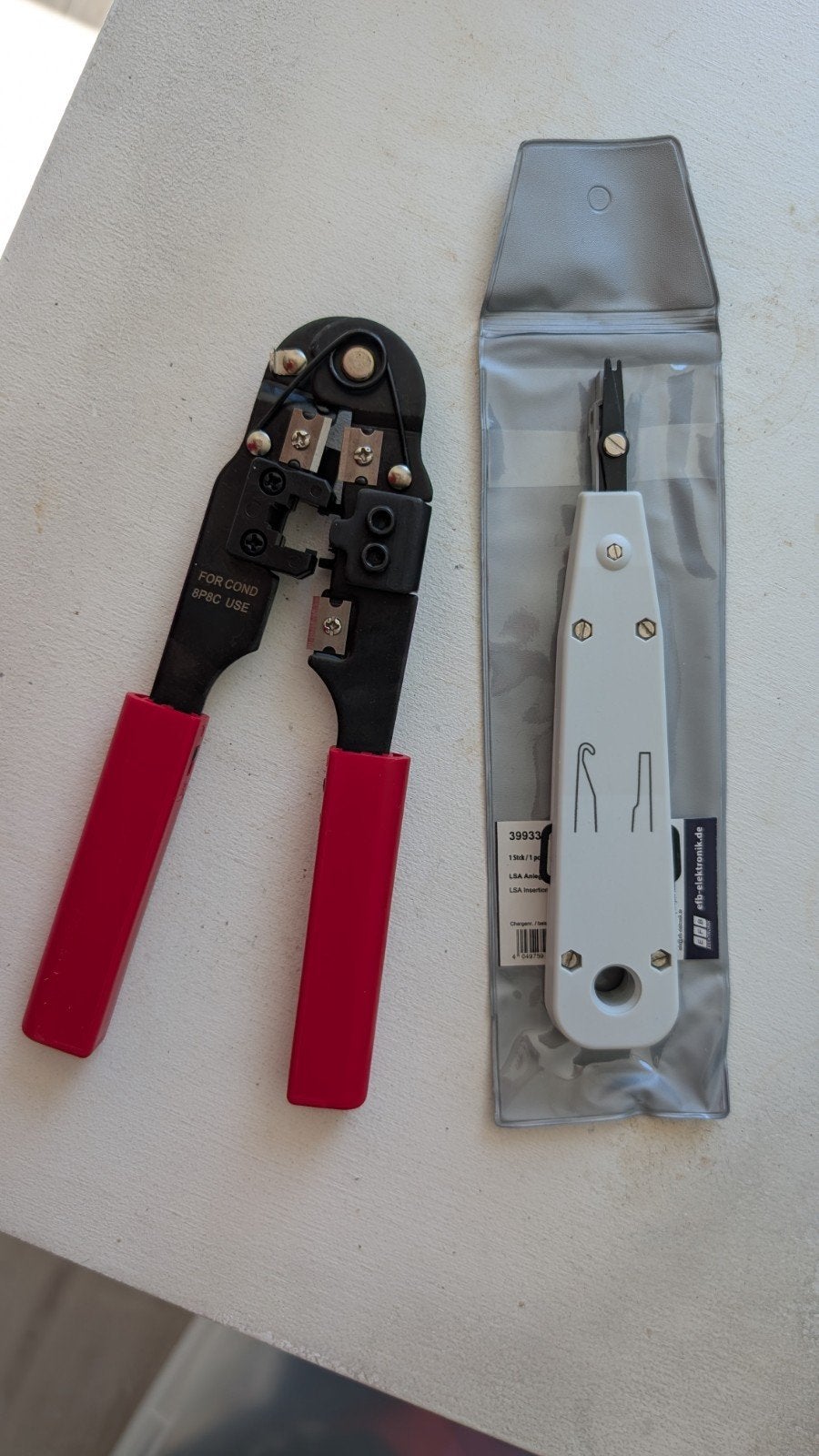 Netwerk gereedschap set: krimptang en LSA punch down tool, Ophalen of Verzenden, Gebruikt, Overige typen, Overige merken