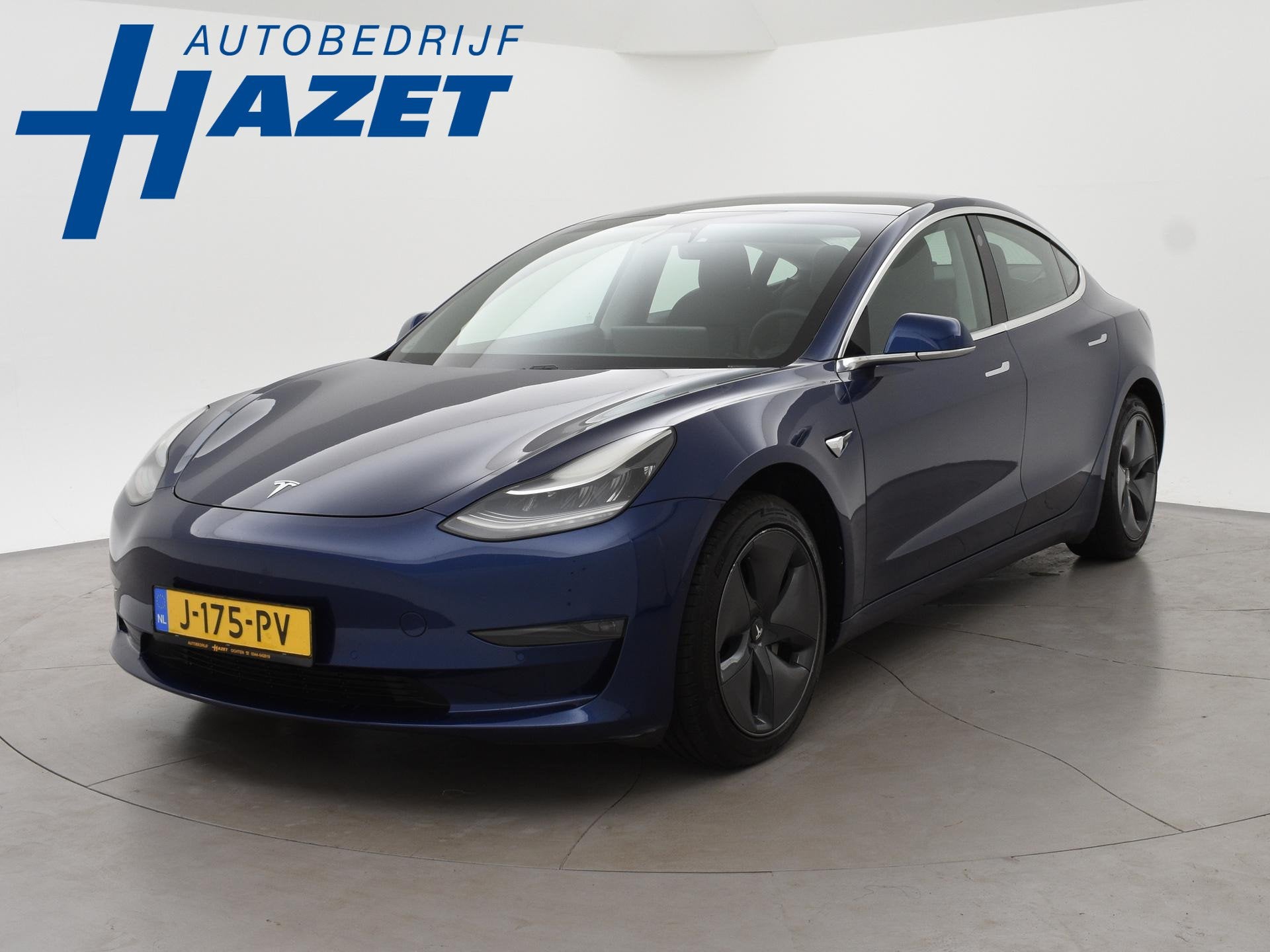 Tesla Model 3 LONG RANGE AWD 75 kWh + TREKHAAK AFNEEMBAAR |, Auto's, Stof, Blauw, Origineel Nederlands, 351 pk