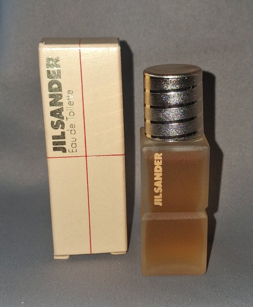 Volle parfum mini Jil sander + Doosje, Ophalen of Verzenden, Zo goed als nieuw, Miniatuur, Gevuld