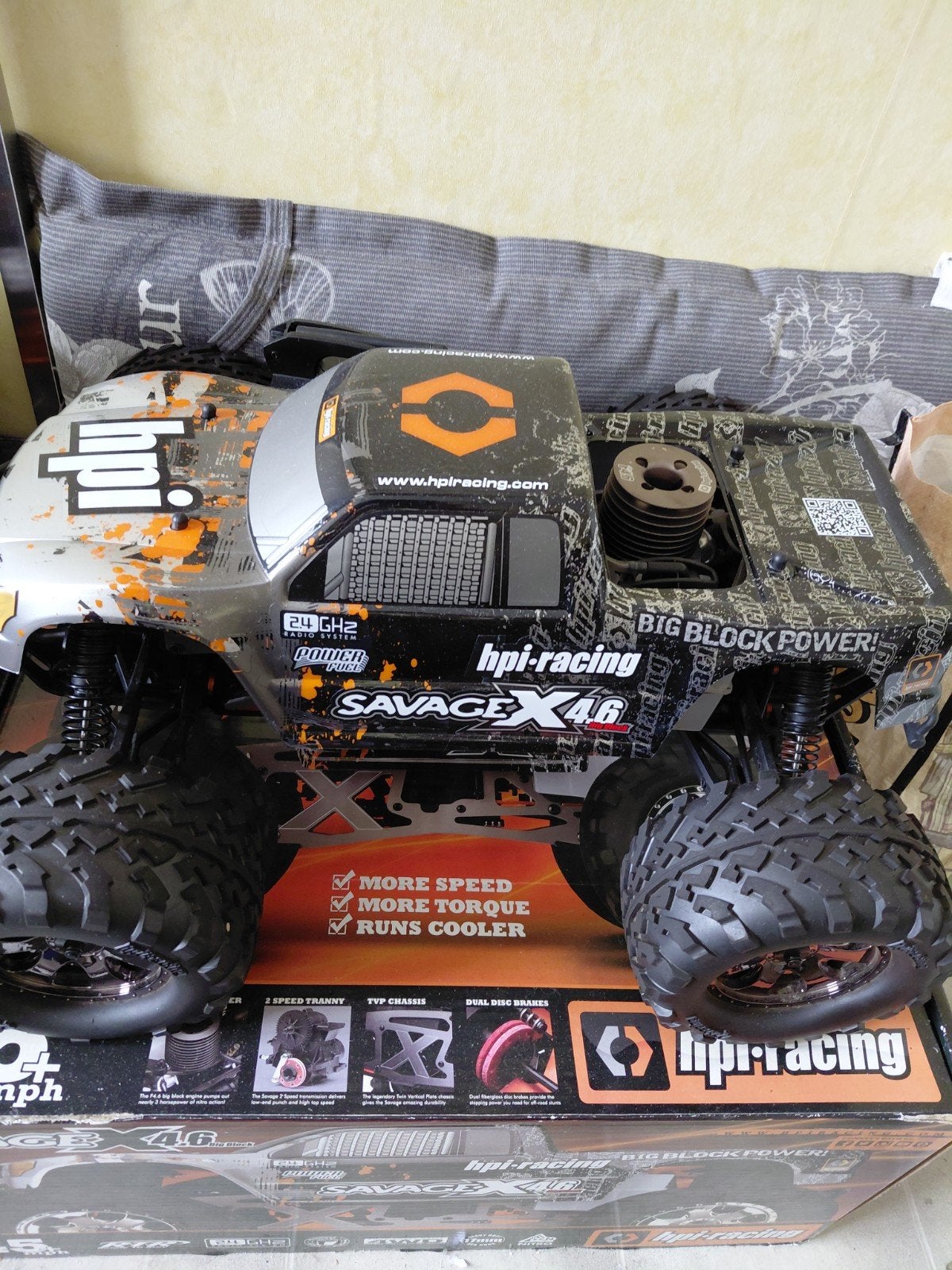 Hpi savage x 4.6 nitro, Ophalen, Zo goed als nieuw, Nitro