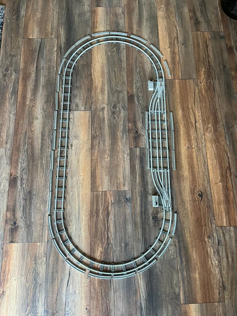 Lego 12 volt grote ovale trein baan met wissels jaren 80 12v, Ophalen of Verzenden, Gebruikt