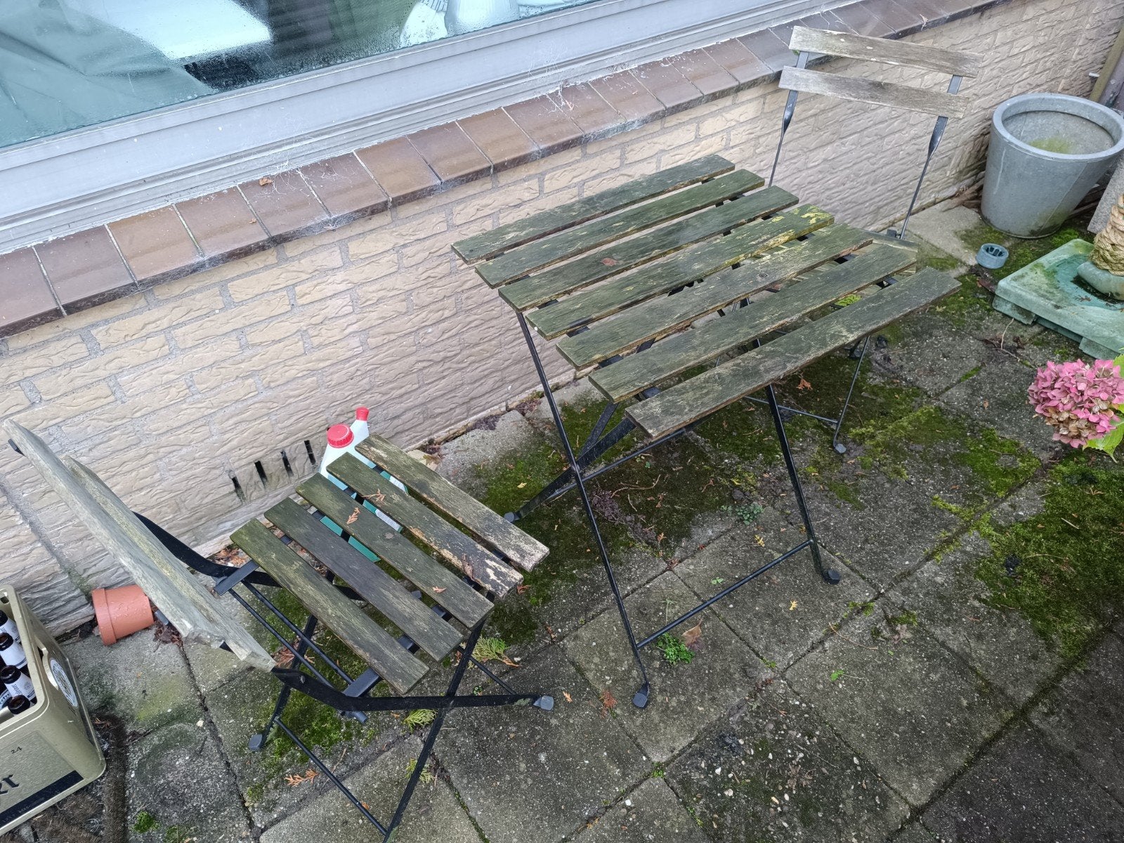 Ikea tuinsetje, Gebruikt, Tuinset, Hout, Eettafel