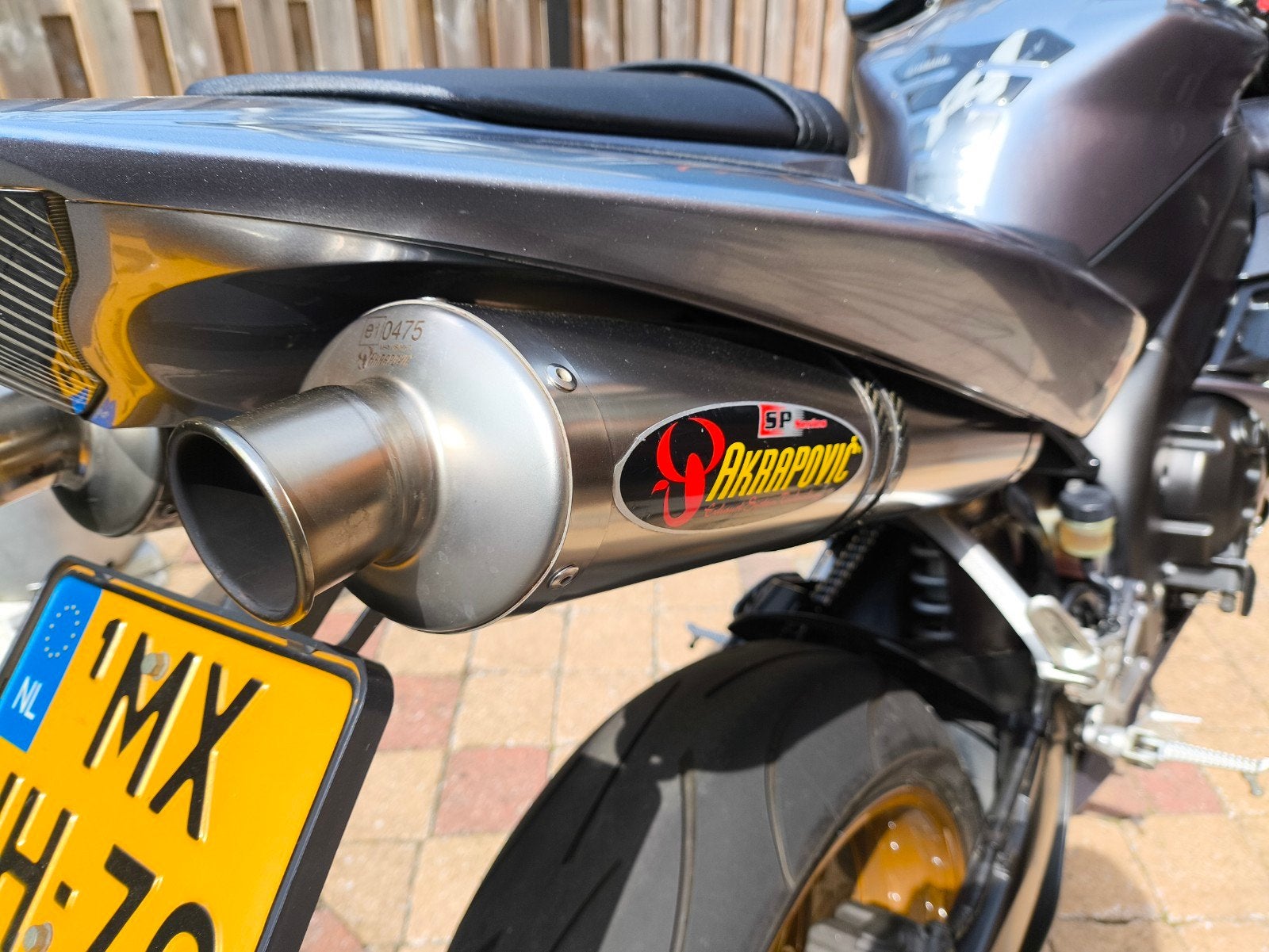 Yamaha R1 Akrapovic Titanium Uitlaat, Ophalen of Verzenden, Gebruikt