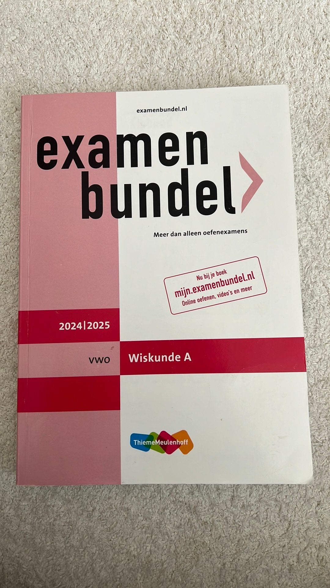 Examenbundel VWO Wiskunde A, Boeken, Schoolboeken, Ophalen of Verzenden, Zo goed als nieuw, VWO