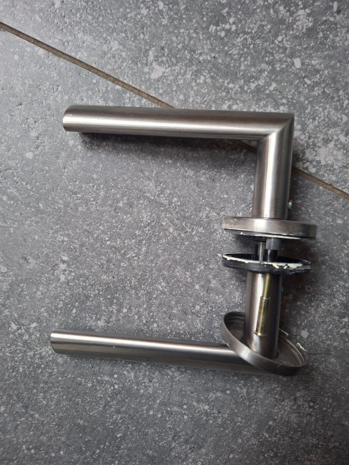 RVS Deurklinken Set  9 stuks en 3x toilet/badkamer op slot, Ophalen of Verzenden, Gebruikt, Rvs, Klink of Kruk