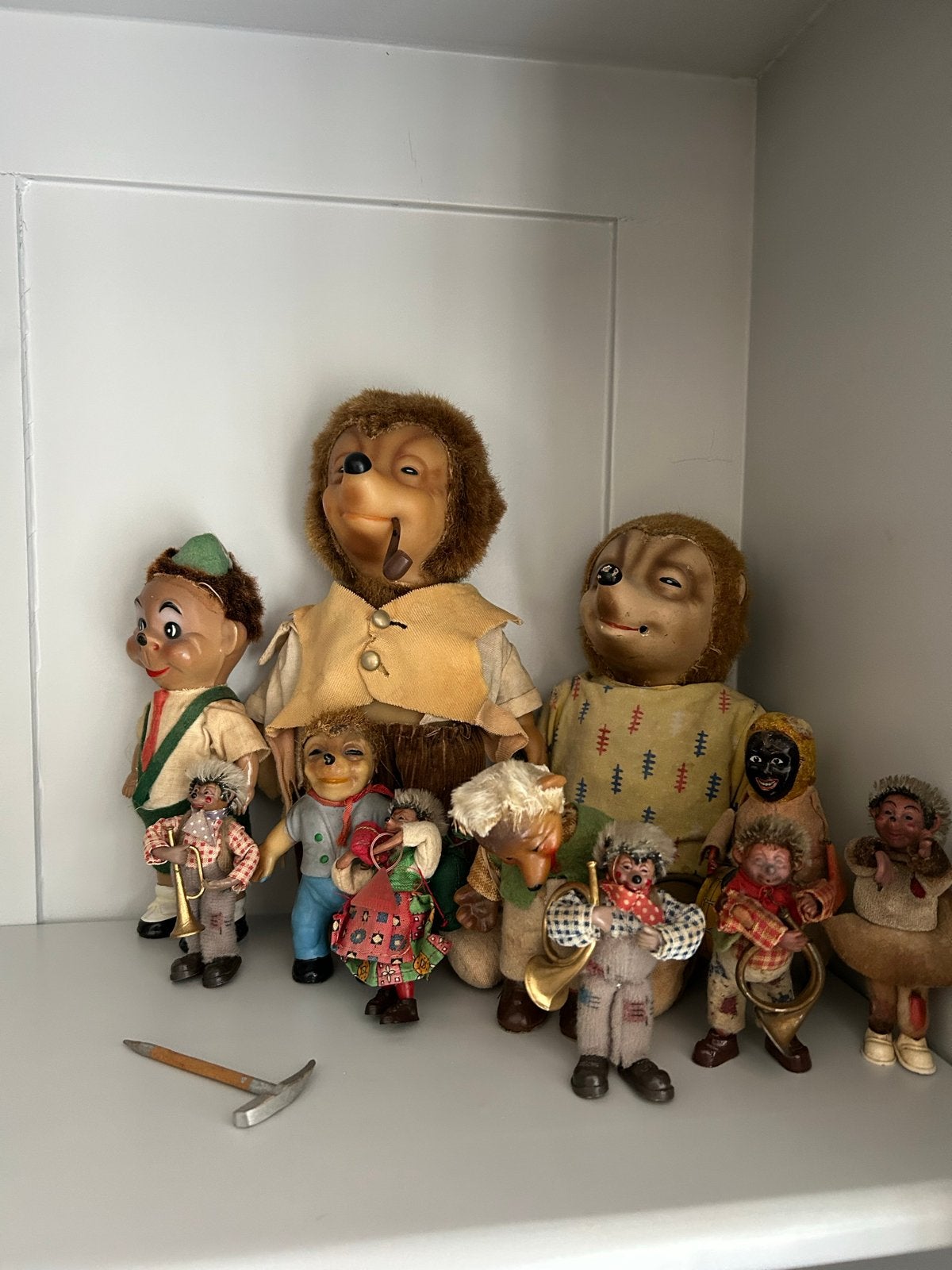 Verzameling van 10 Vintage Poppen en Beeldjes, Ophalen, Gebruikt