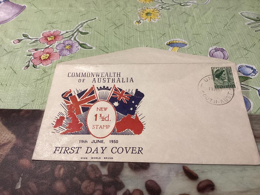 No1997 Oudje Australië 19 juni 1950 Nederland jaargangen fdc, Ophalen, Onbeschreven, Rest van de wereld
