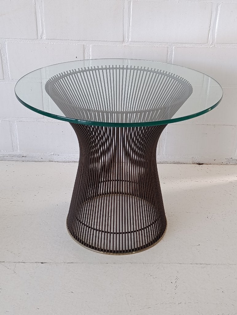 Warren Platner Side table Bijzet tafel 1970s Bronzed Knoll, Huis en Inrichting, 45 tot 60 cm, Minder dan 55 cm, Gebruikt, Rond