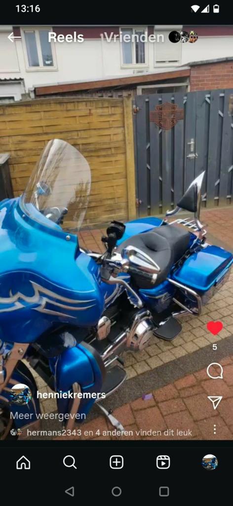 Mooie Harley Davidson  street ultra glide, 2 cilinders, Occasion, Particulier, Meer dan 35 kW
