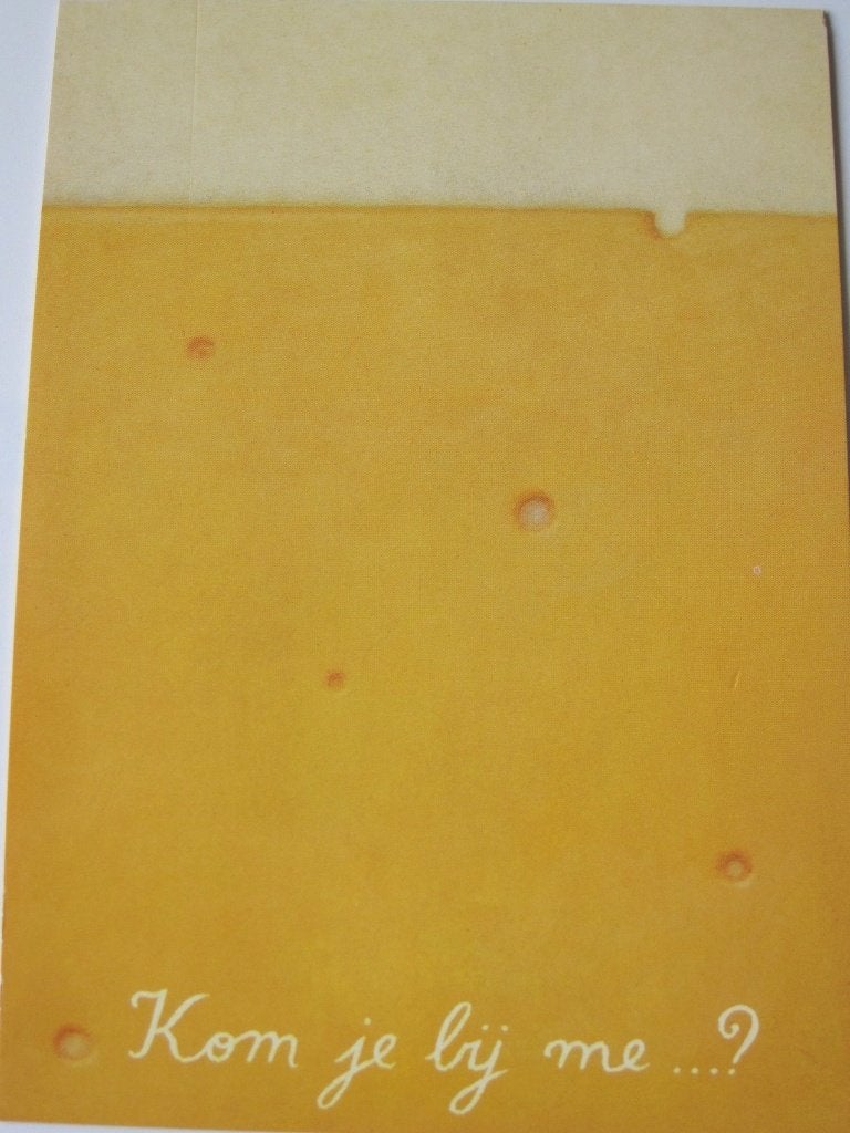 Kom je bij me? - nieuwe ansichtkaart van Nederlandse kaas, Verzenden, 1980 tot heden, Ongelopen, Overige thema's