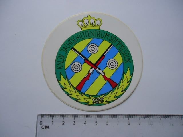 sticker oud 1978 Jacht jager wild KNJV Sommelsdijk retro, Verzenden, Zo goed als nieuw, Bedrijf of Vereniging