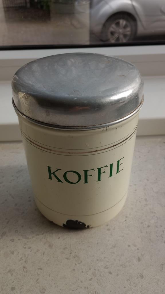 Vintage koffiebus, beschuitbus, suikerbus, Antiek en Kunst, Ophalen of Verzenden