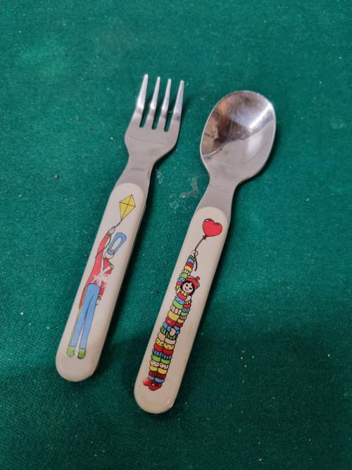 Kinderbestek kibouki lepel en vork, Ophalen of Verzenden, 'T Olde Gre-j, Info@toldegrej.nl, Endepoelstraat 20f Didam
