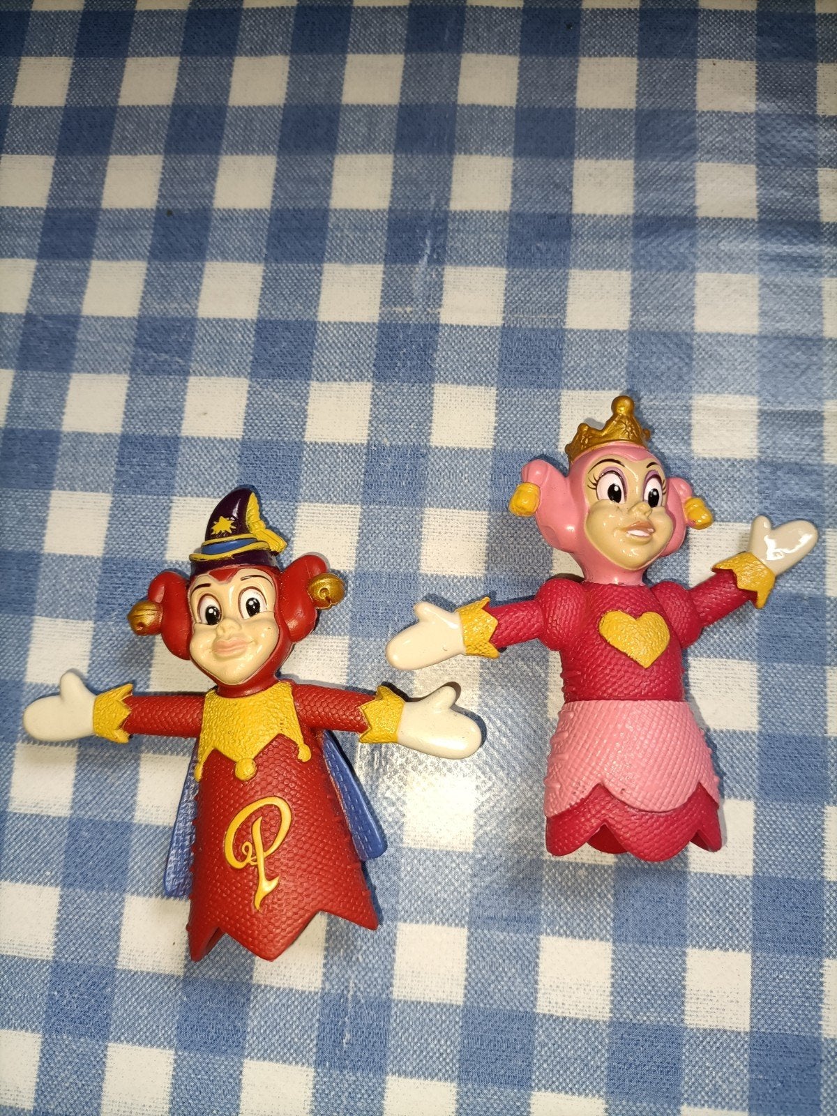 2 Efteling vingerpopjes Pardoes en Pardijntje 7 cm, Ophalen of Verzenden, Zo goed als nieuw