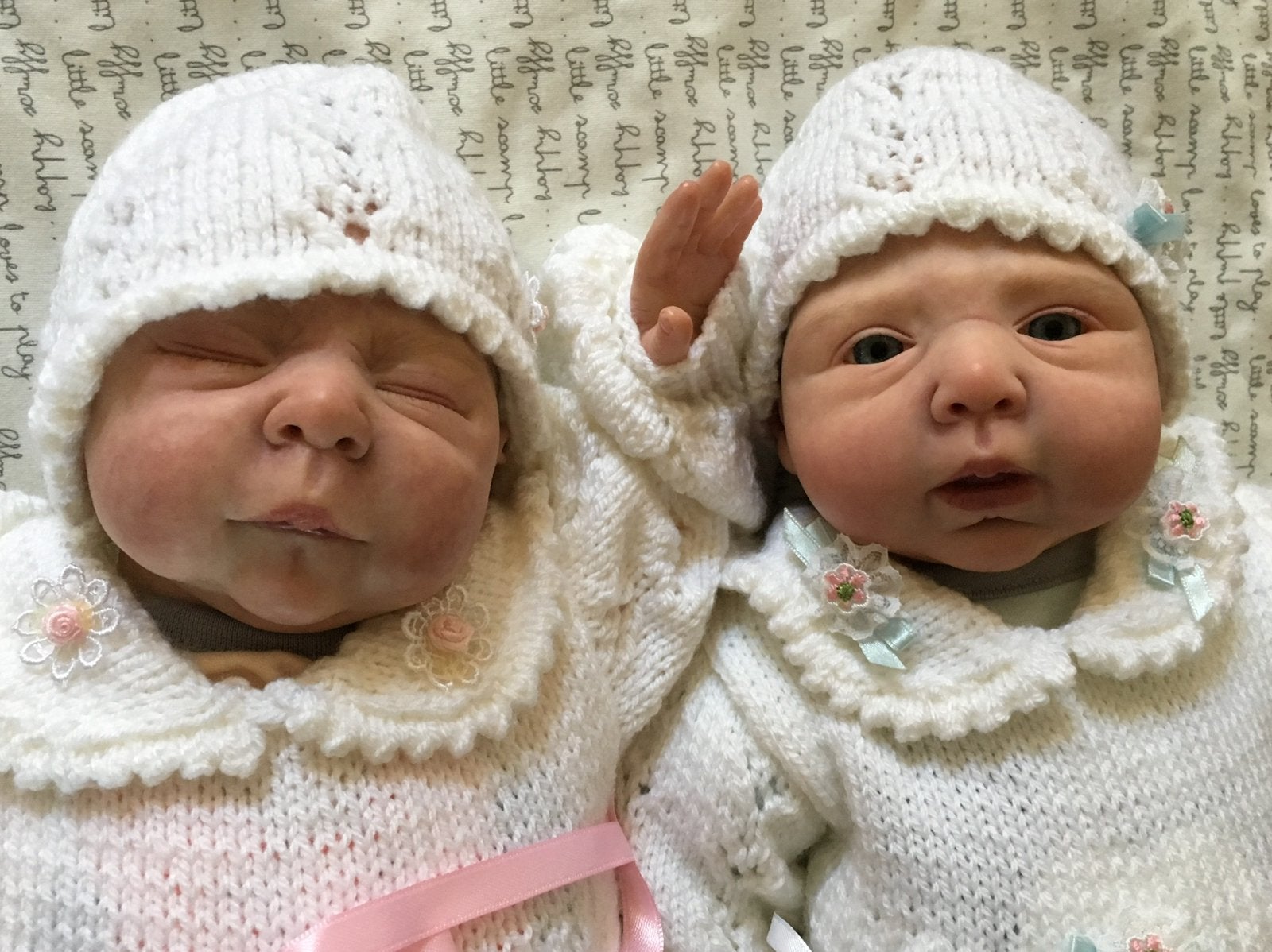 Reborn tweeling, Verzamelen, Poppen, Ophalen of Verzenden, Zo goed als nieuw, Pop, Levensecht of Reborn