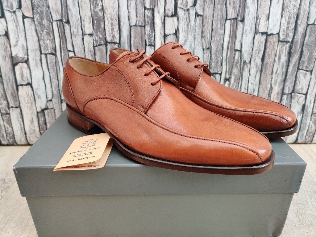 Calpierre Cognac klassieke herenschoenen - Maat 42 (8), Bruin, Verzenden, Nieuw, Calpierre