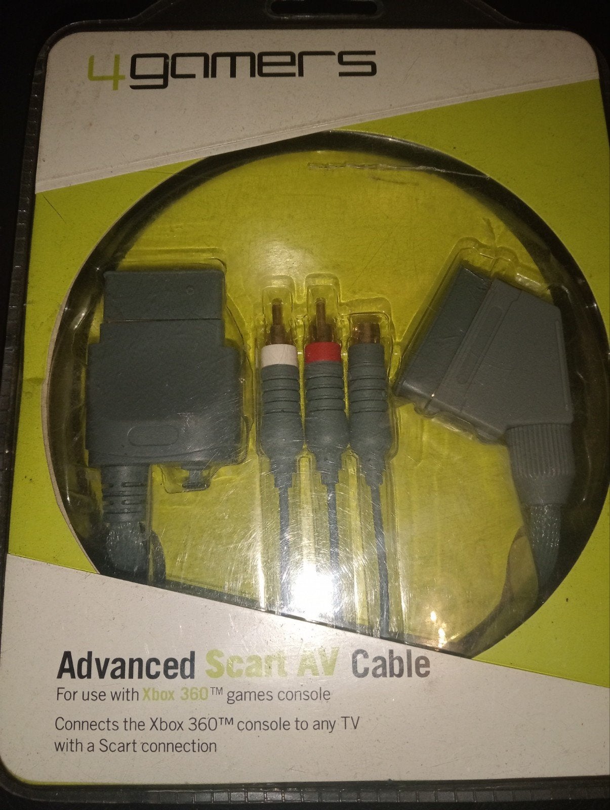 4gamers Advanced Scart AV Kabel voor Xbox 360, Ophalen of Verzenden, Nieuw, Voeding of Kabel, Xbox 360