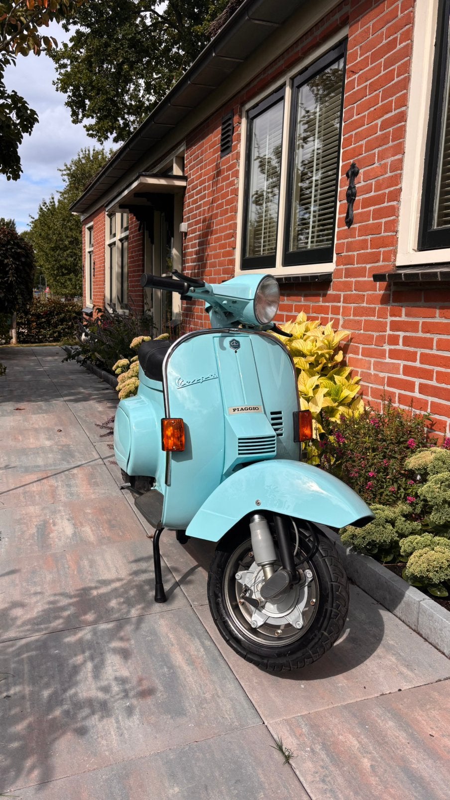 Vespa PK 50 XL E-start – 1986 – licht blauw - gerestaureerd, Ophalen, Tweetakt, Overige modellen, Maximaal 45 km/u