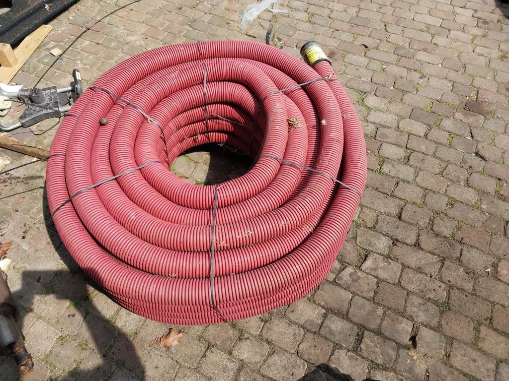 Mantelbuis voor kabelbescherming, 50m, Doe-het-zelf en Verbouw, Elektra en Kabels, Ophalen of Verzenden, Gebruikt, Kabel of Snoer