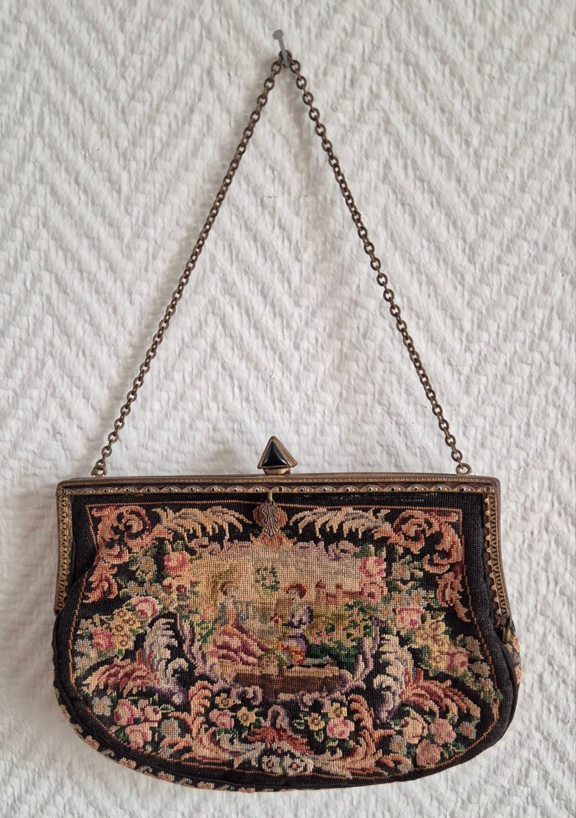 Antieke Gobelin Handtas, Ophalen of Verzenden, Dames, Onbekend