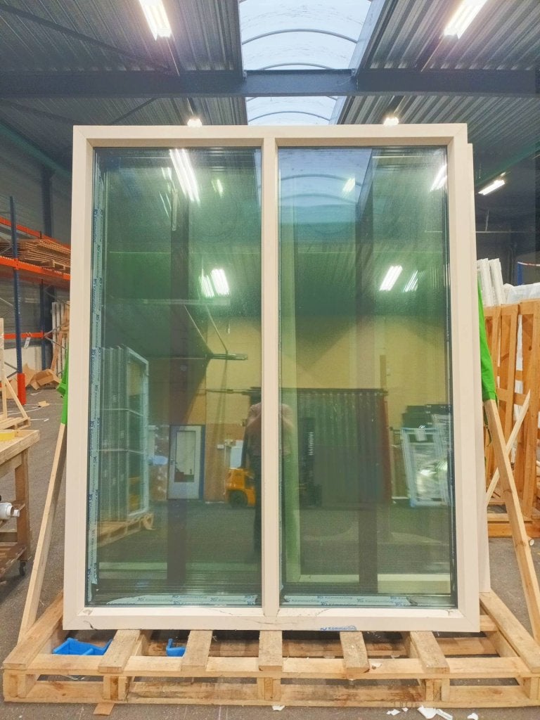 Kunststof Vast kozijn  b197,6 x h246,9 cm Crème -2176-