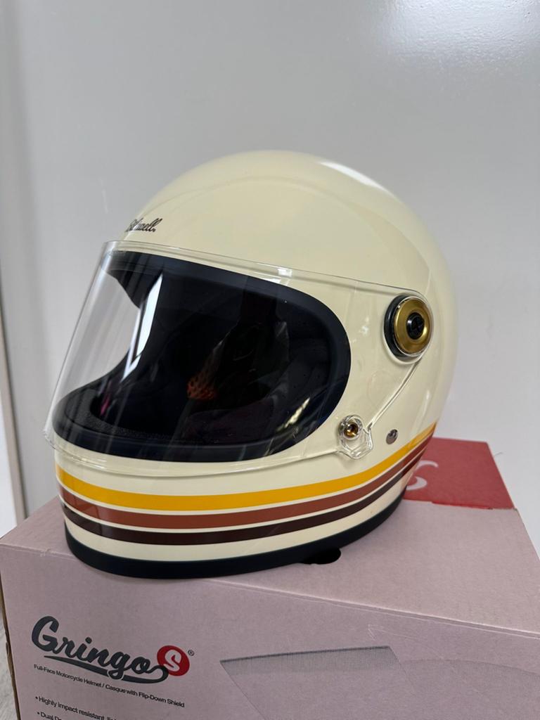 Biltwell Gringo S Integraalhelm XS - Vintage White Spectrum, Motoren, Kleding | Motorhelmen, XS, Dames, Ophalen of Verzenden, Integraalhelm