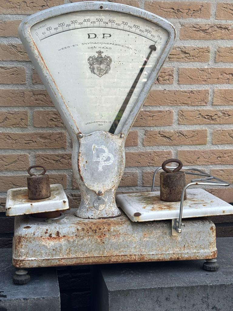 Antieke D.P. Weegschaal - Decoratief en Authentiek, Ophalen