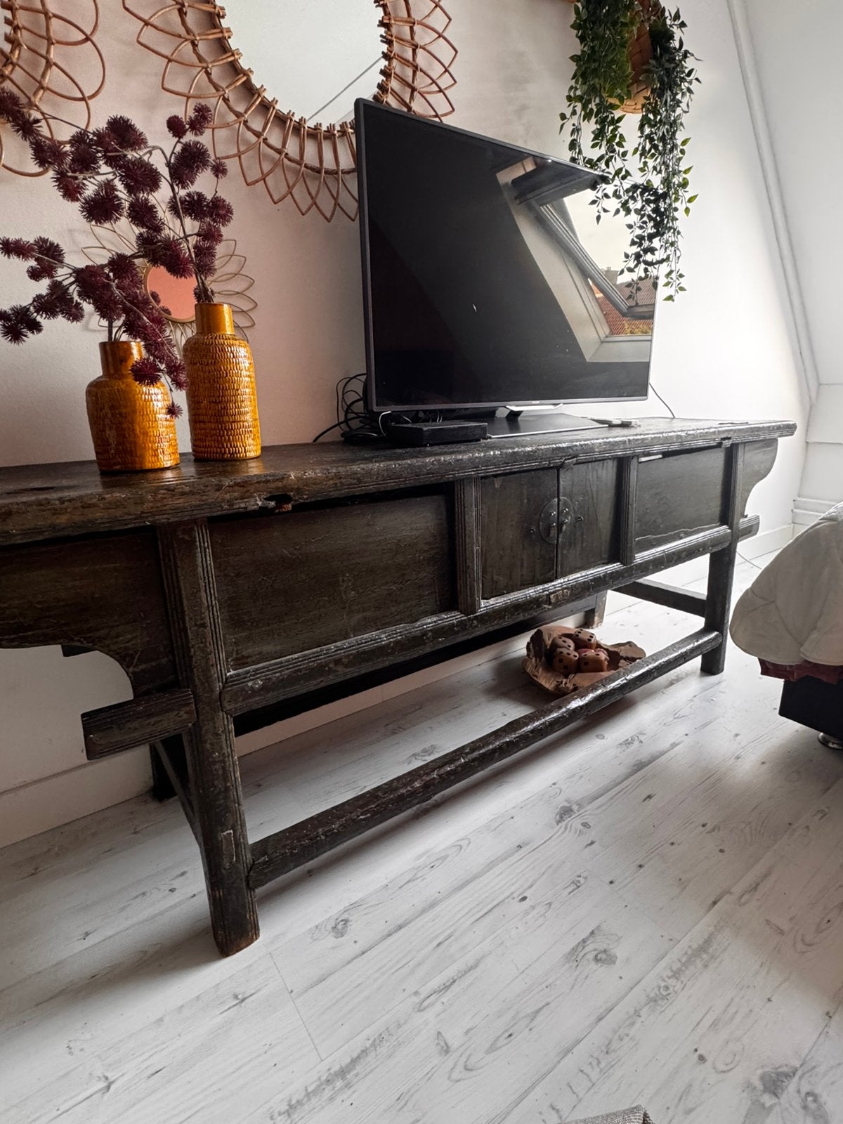 Oud dressoir india, Ophalen, Gebruikt, 25 tot 50 cm, 200 cm of meer