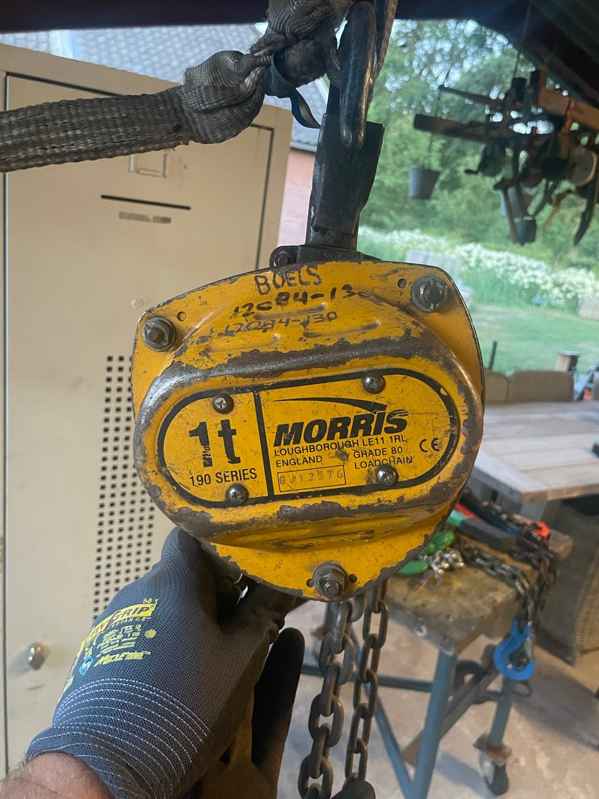 Morris Handtakel 1T met lange ketting, Ophalen of Verzenden, Gebruikt, Handmatig