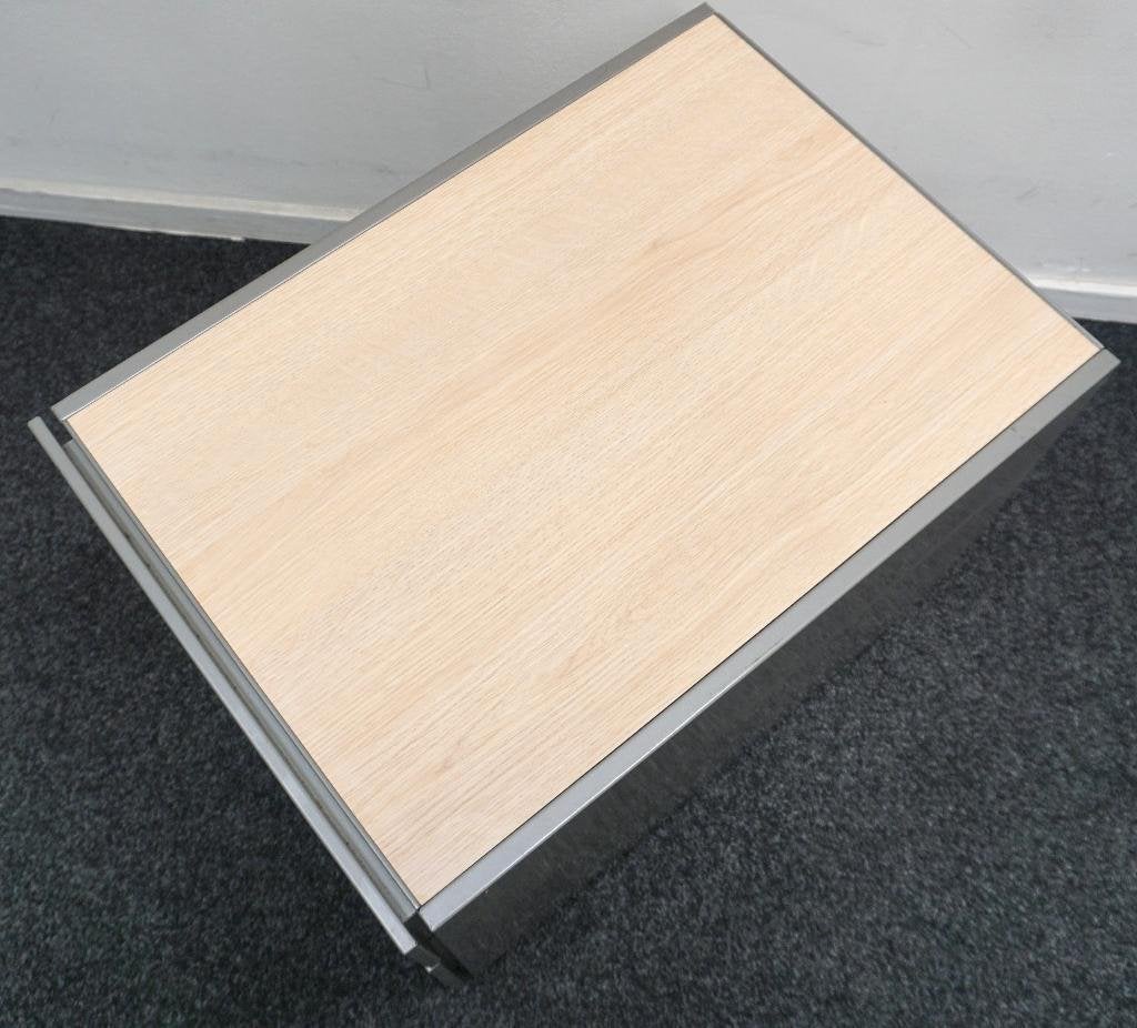 Verrijdbaar Ladeblok | 49x42x60cm | 2-lades | Grijs | Metaal, Huis en Inrichting, Minder dan 50 cm, Gebruikt, -, 1 of 2 laden