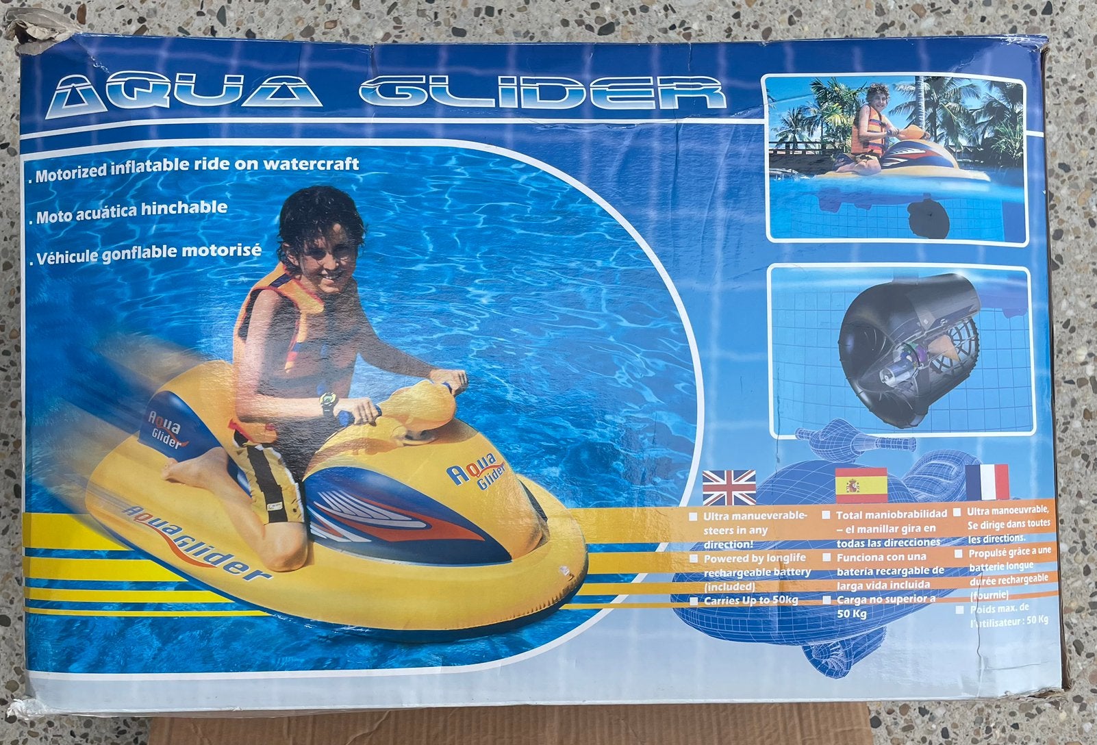 AQUA GLIDER opblaasbaar jetski kind motor zonder accu, Ophalen, Zo goed als nieuw, Overige typen