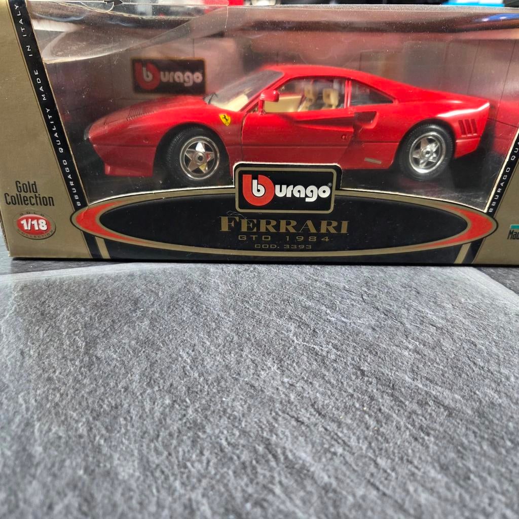 Burago Ferrari GTO 1984 - Schaal 1/18, Ophalen of Verzenden, Nieuw, Auto, Bburago