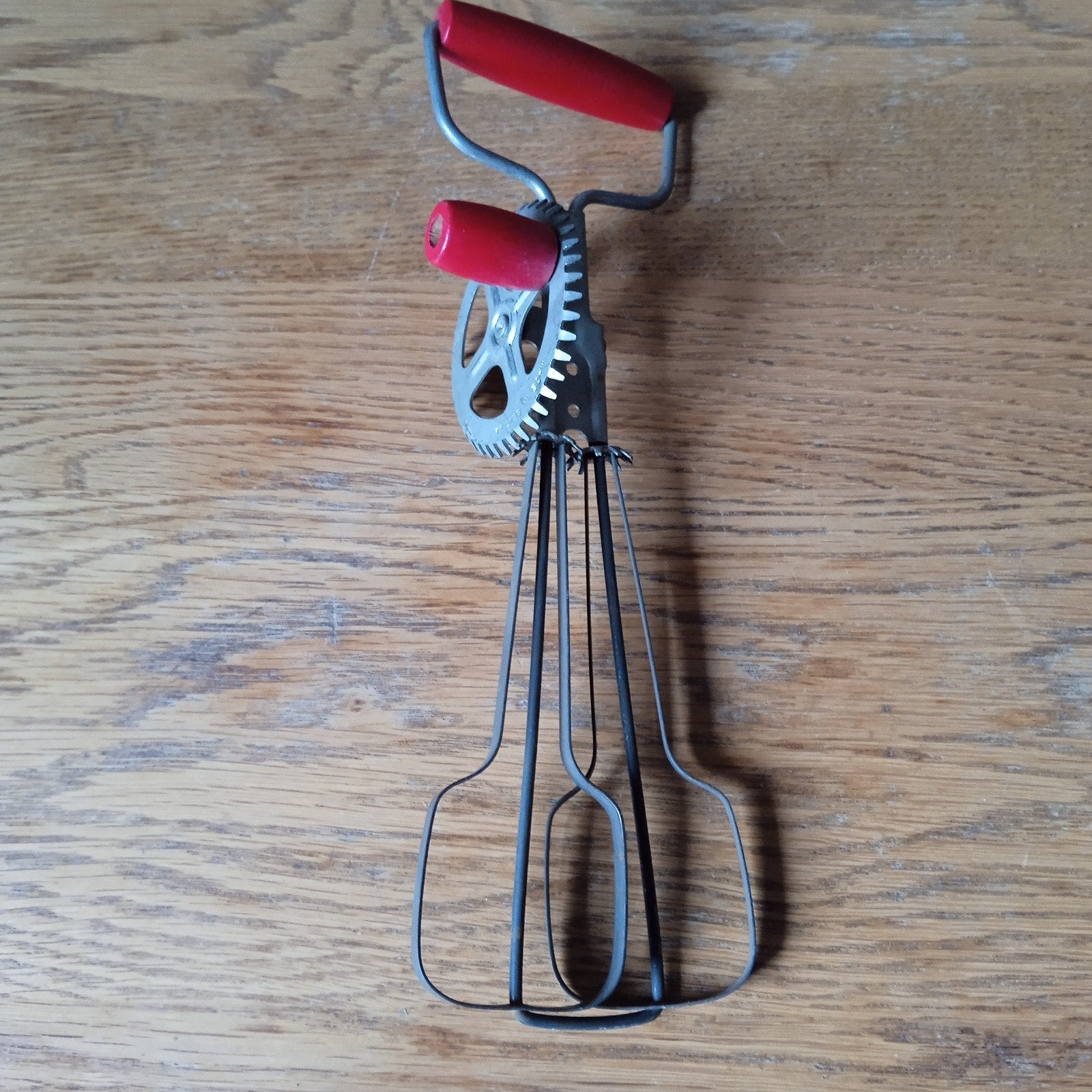 Vintage Sky-Line handmixer met rode houten handvatten, Ophalen of Verzenden