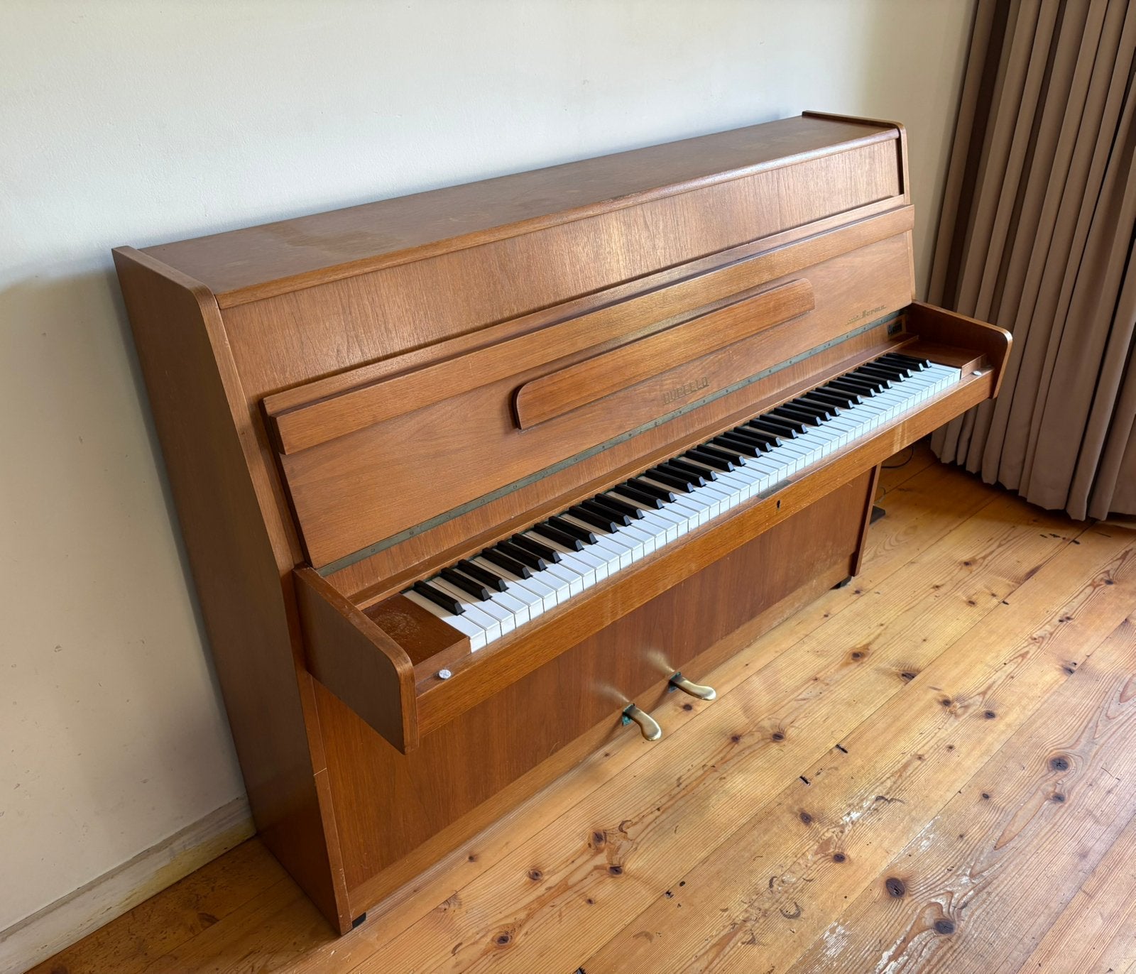 Piano studiepiano Hupfeld, Muziek en Instrumenten, Piano's, Gebruikt, Piano, Bruin, Ophalen