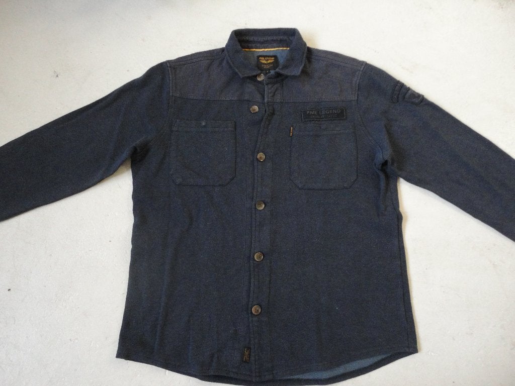 Supermooi overhemd - vest van PME LEGEND maat L, Kleding | Heren, Truien en Vesten, Maat 52/54 (L), Blauw, Ophalen of Verzenden