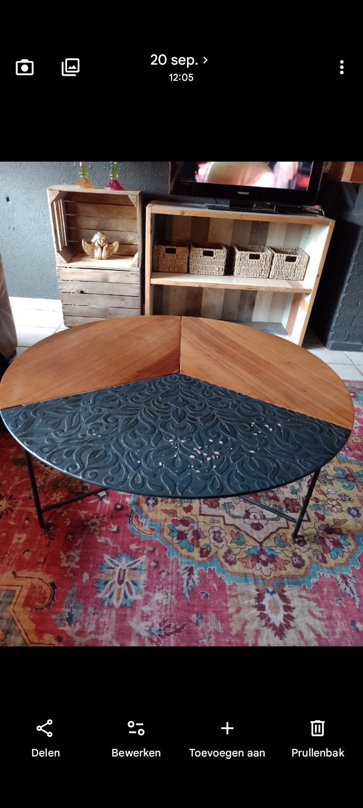 salon tafel gratis, Ophalen, Minder dan 45 cm, Gebruikt, Rond