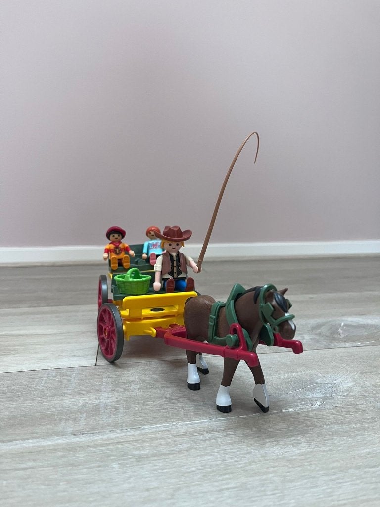 Playmobil paard en kar 6932, Ophalen, Zo goed als nieuw, Complete set
