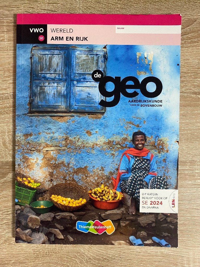 De Geo Aardrijkskunde VWO Wereld Arm en Rijk SE 2024, Boeken, VWO, Ophalen of Verzenden, Aardrijkskunde, Nieuw