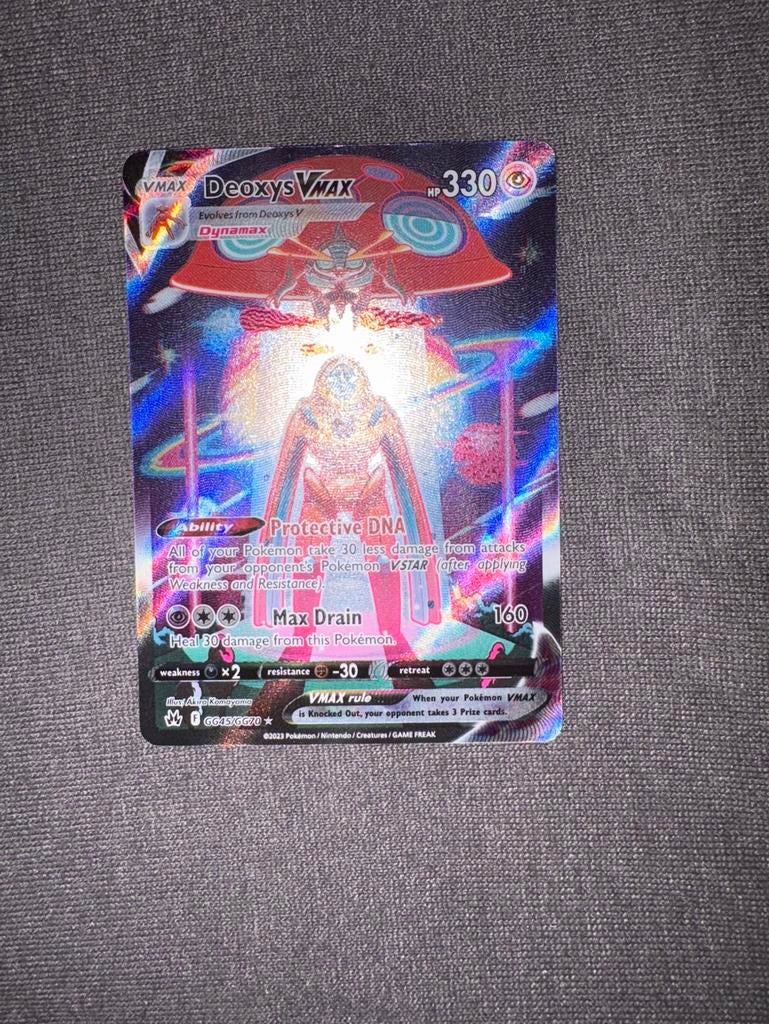 Pokemon kaart deoxys vmax, Ophalen of Verzenden, Zo goed als nieuw