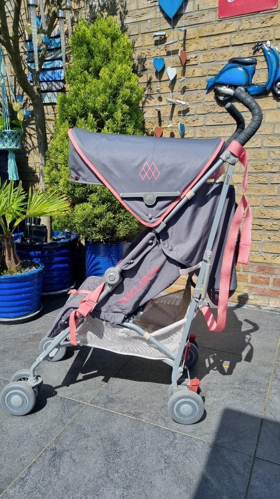 Buggy Maclaren  grijs/rose, Ophalen, Gebruikt, Maclaren, Verstelbare rugleuning