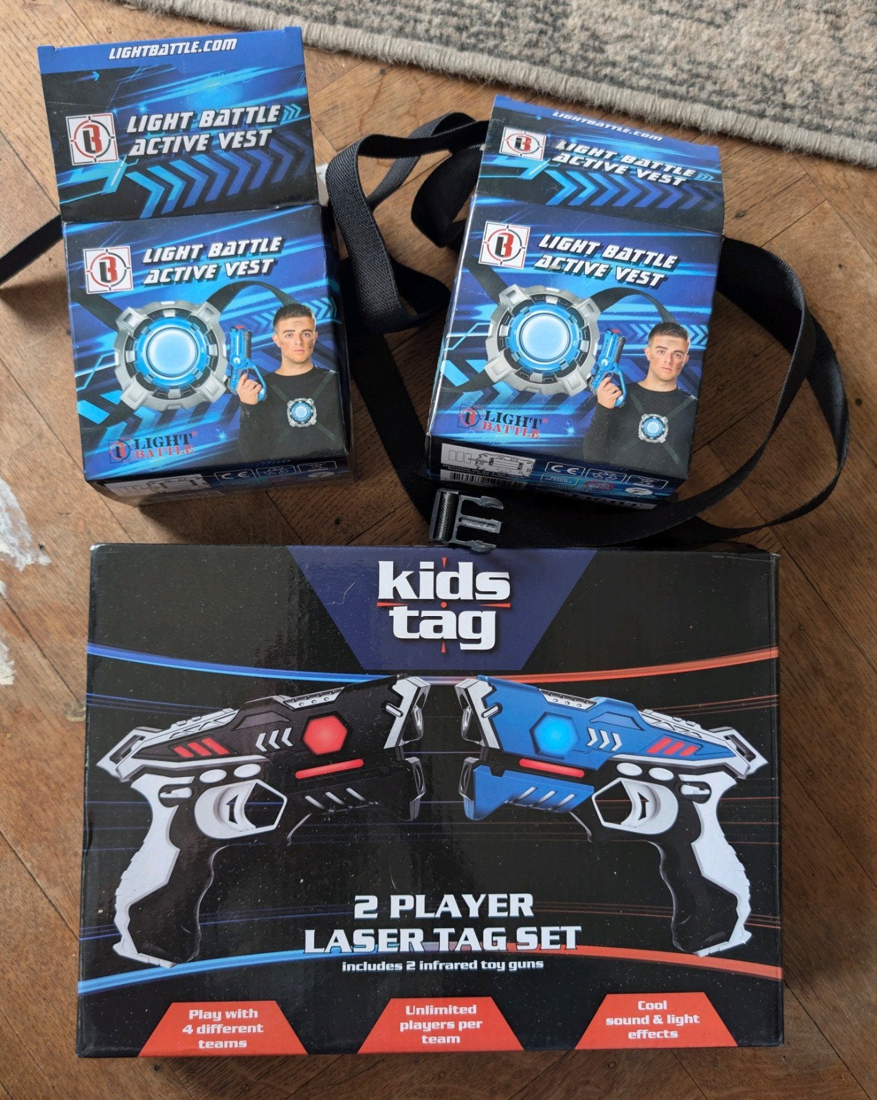 Lasergame set: 2 geweren + 2 vesten - NIEUW, Ophalen of Verzenden, Nieuw, Jongen of Meisje