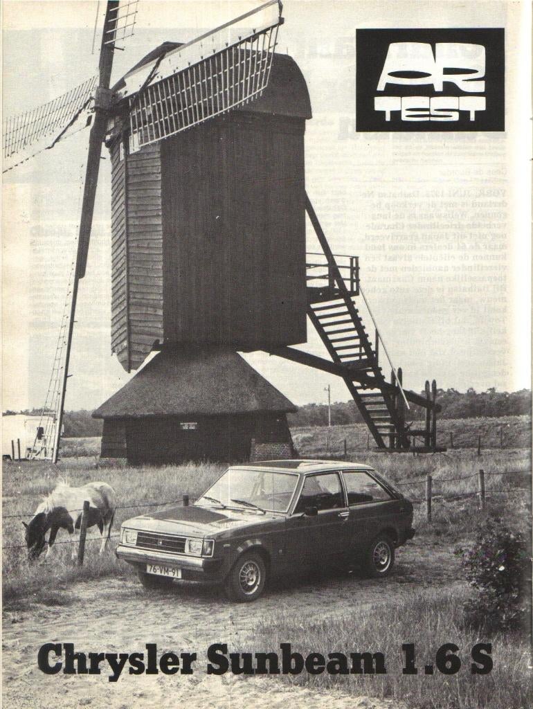 Autorevue test Chrysler Sunbeam 16 S 1978, Ophalen of Verzenden, Gelezen, Overige merken